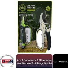 Blue Garden Shears Spear & Jackson Anvil Secateurs Sharpener Gift Set Kew