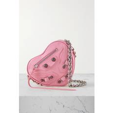 Balenciaga Handbags Balenciaga Womens Sweet Pink Le Cagole Heart Mini Leather Shoulder bag