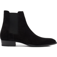 Leather Chelsea Boots Saint Laurent Wyatt - Black
