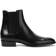 Leather Chelsea Boots Saint Laurent Wyatt - Black