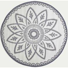 Homescapes Henna Pattern & 180cm White, Grey