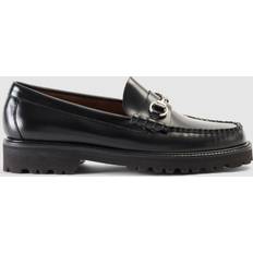 Silver Loafers G.H. Bass Mens Weejun 90's Lincoln Horsebit Loafers In Black