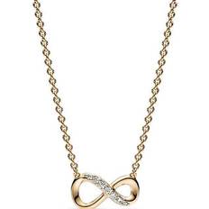 Metal Necklaces Pandora Sparkling Infinity Collier Necklace - Gold/Transparent