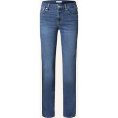 7 For All Mankind Womens Duchess Kimmie Straight-leg Mid-rise Stretch-denim Jeans
