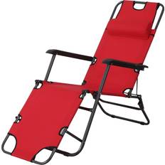 Foldable Garden Chairs Garden & Outdoor Furniture OutSunny 84B-043RD Reclining Chair
