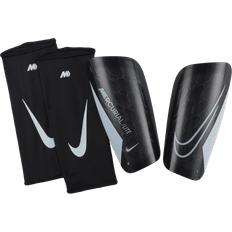 With Shin Guard Sleeves Shin Guards Nike Mercurial Lite - Black/White