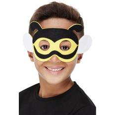 Yellow Head Masks Fancy Dress Smiffys Bee felt mask