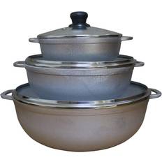 Imusa Traditional Cookware Set with lid 3 Parts