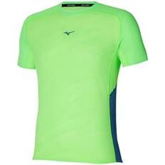 Mizuno Sportswear Garment Clothing Mizuno Aero Running Shirts Men Green