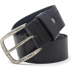 Jack & Jones Men Accessories Jack & Jones Leather Belt - Black/Black