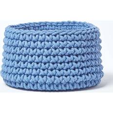 Homescapes Cotton Knitted Round 21cm Basket