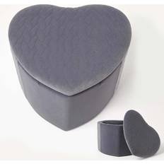 Red Foot Stools Homescapes Arundel Heart-Shaped Foot Stool