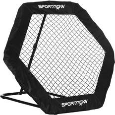 Football Training Equipment Sportnow Foldable Football Rebounder Training Net with Adjustable Angles Black