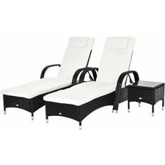 Grey Sun Beds Garden & Outdoor Furniture OutSunny Alfresco 2-pack