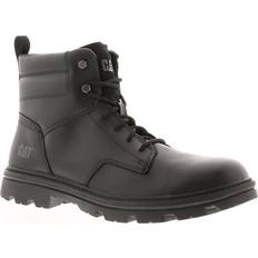 Caterpillar Lace Boots Caterpillar Mens Practitioner Mid Boot in Black Leather