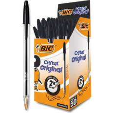 Black Ballpoint Pens Bic Cristal Original Ballpoint Pens Black 50 pack