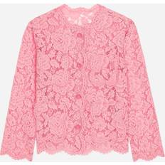 Pink - Women Blazers Dolce & Gabbana Single-breasted lace jacket