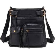 Scarleton Ultra Soft Multi Pocket Crossbody Handbag - Black