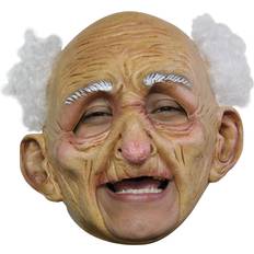 Ghoulish Productions Old man deluxe chinless head mask with chinstrap latex halloween mask