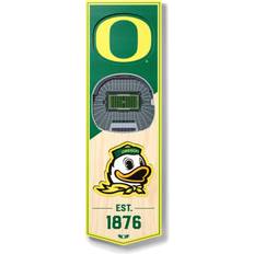 YouTheFan Oregon Ducks 6'' x 19'' 3D StadiumView Banner