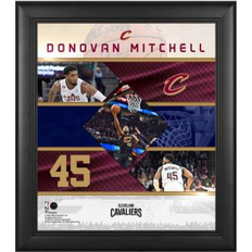 "Donovan Mitchell Cleveland Cavaliers Framed 15" x 17" Stitched Stars Collage"