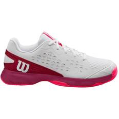 Wilson Padel Shoes Wilson Rush Pro Jr Sneaker, White/Beet Red/Diva Pink