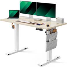 Beige Writing Desks Marsail Electric Standing Writing Desk 61x121.9cm