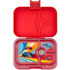 Machine Washable Lunch Boxes Yumbox bento madkasse 4 rum Roar Red Race Cars