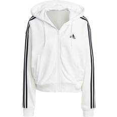 Adidas Jumpers on sale adidas Essentials 3-Stripes French Terry Bomber Full Zip Hoodie - Black/White