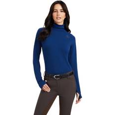Equestrian Trousers Ariat Women's Venture Baselayer Top Long Sleeve in Estate Blue, X-Small