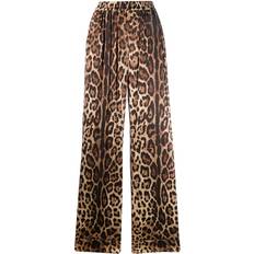 Dolce & Gabbana Leopard-print satin pajama pants