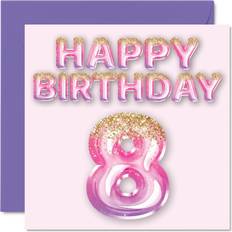 STUFF4 Cards & Invitations 8th Birthday Card for Girls