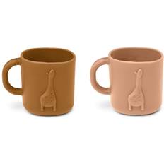 Cups Liewood Chaves Silicone Cup 2-pack Tuscany Rose/Golden Caramel