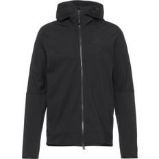 Nike Nylon Tops Nike Men's Sportswear Tech Fleece Lightweight Full-Zip Hoodie Sweatshirt - Black