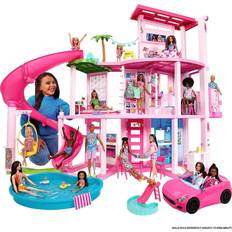 Dolls & Doll Houses Barbie Dreamhouse Pool Party Doll House with 3 Story Slide HMX10