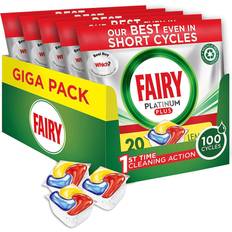 Recycled Packaging Cleaning Agents Fairy Platinum Plus Lemon Dishwasher 100 Tablets