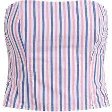 Cotton Corsets Favorite Daughter Women's The Lanai Top - Blue/Pink Pinstripe