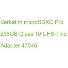 256gb micro sd Verbatim MicroSDXC 256 GB Pro SD-Adapter 47045