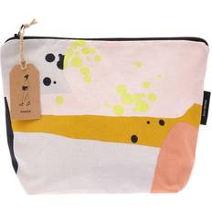 Children Cosmetic Bags Rico design utensil pocket graphic print large pink yellow coral 28x21x9cm