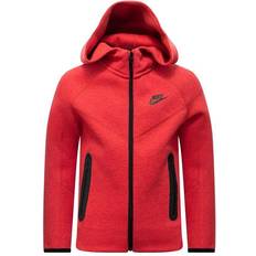 Nike tech fleece hoodie junior Nike Older Boy's Sportswear Tech Fleece Hoodie - Light University Red Heather/Black/Black