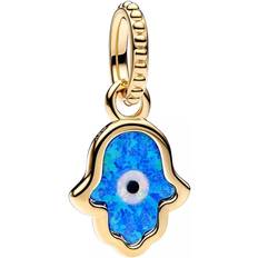 Opal Charms & Pendants Pandora Hamsa Hand Dangle Charm - Gold/Blue