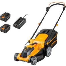 Li-Ion - With Mulching Battery Powered Mowers LawnMaster CLMF2437G-01 (2x4.0Ah) Battery Powered Mower