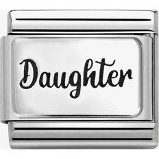 Men - Silver Charms & Pendants Nomination Composable Classic Link Daughter Charm - Silver/Black
