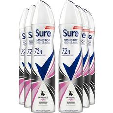 Sure Deodorants Sure Women Antiperspirant 72H Nonstop Protection Invisible Deodorant 250Ml, 6 Pack