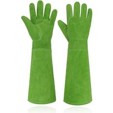 Gardening Gloves Branded Handlandy ladies leather gardening gloves, thorn proof long gauntlet heavy duty