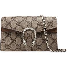 Press Stud Crossbody Bags Gucci Dionysus GG Supreme Super Mini Bag - Beige