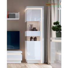 Furniture To Go Lyon Tall Narrow Display Glass Cabinet