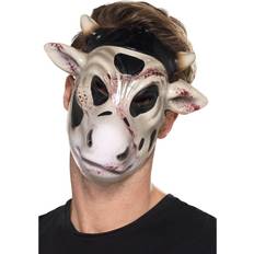 White Facemasks Fancy Dress Smiffys Evil Cow Killer Mask