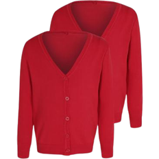 George for Good Girl's School Cardigan 2-pack - Red
