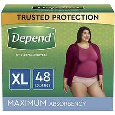Depend FIT-FLEX Incontinence Underwear Women, Disposable, Maximum Absorbency, Extra-Large, Count